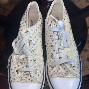 Gold Polka Dot Sneakers